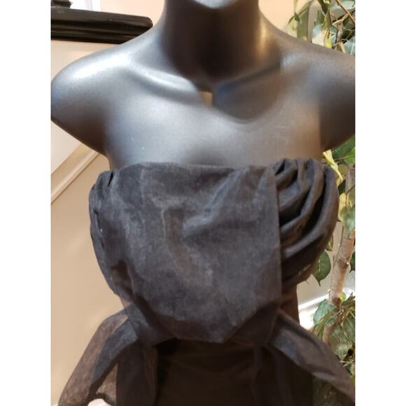 American Threads Dress Women Medium Black Strapless Mini Bow Party Cocktail - Picture 6 of 11